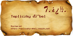 Tepliczky Ábel névjegykártya